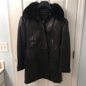 Vintage Genuine Leather and Fur Coat!